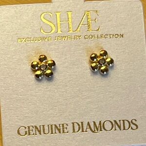 Gold and Diamond Earrings